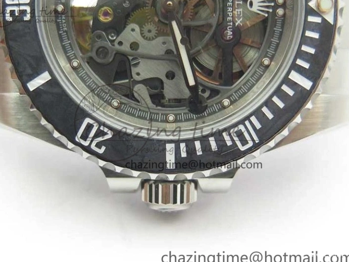 0224 Durable Andrea Pirlo Project Skeleton Submariner SS VRF Best Edition on SS Bracelet SA 2985